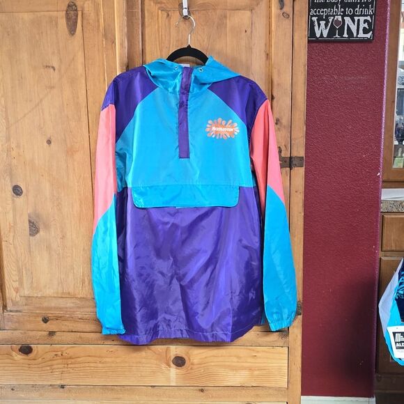 Nickelodeon Rugrats Windbreaker Jacket - Size L | Hooded Quarter-Zip Dinasauer🦖 - Picture 15 of 15